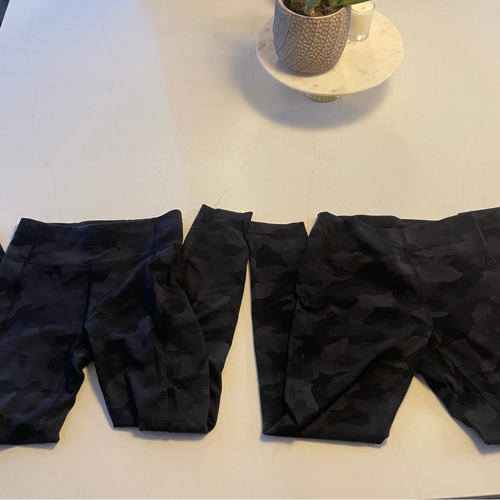 Lululemon Black Camouflage Leggings Bundle